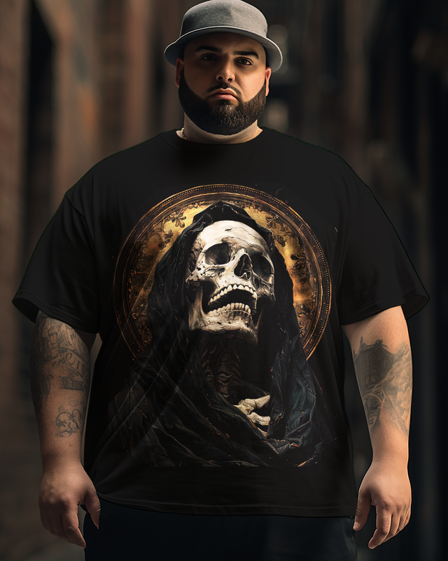 Men's Horror Halloween Monster Plus Size Short Sleeve T-Shirt
