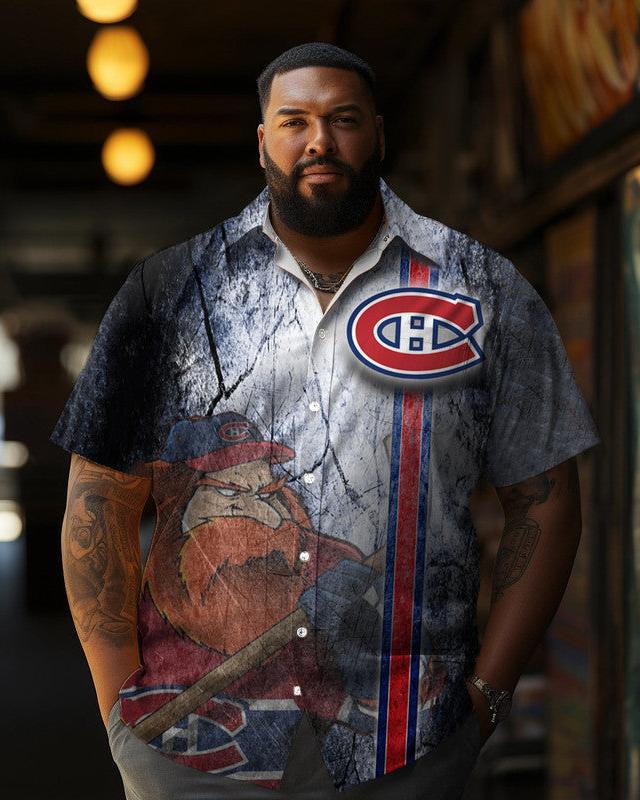 Chemise à manches courtes grande taille pour homme 
