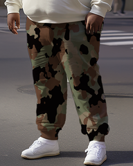Sweat à capuche et pantalon camouflage imprimé 3D pour hommes, grande taille 