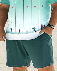 Ensemble T-shirt grande taille pour homme Miami Palm Beach, costume décontracté pour homme 