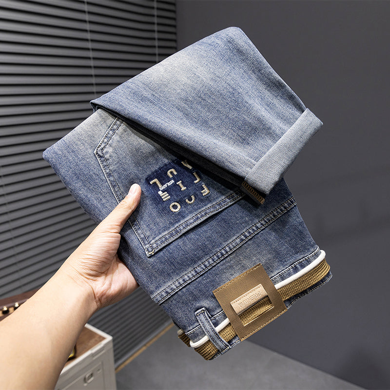 Jean rétro extensible fin pour homme grande taille 