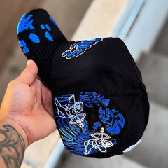 NEW ERA DANDY HATS X JUNIOR H ANGEL AZUL AJUSTABLE EMBROIDERED CASUAL BASEBALL CAP