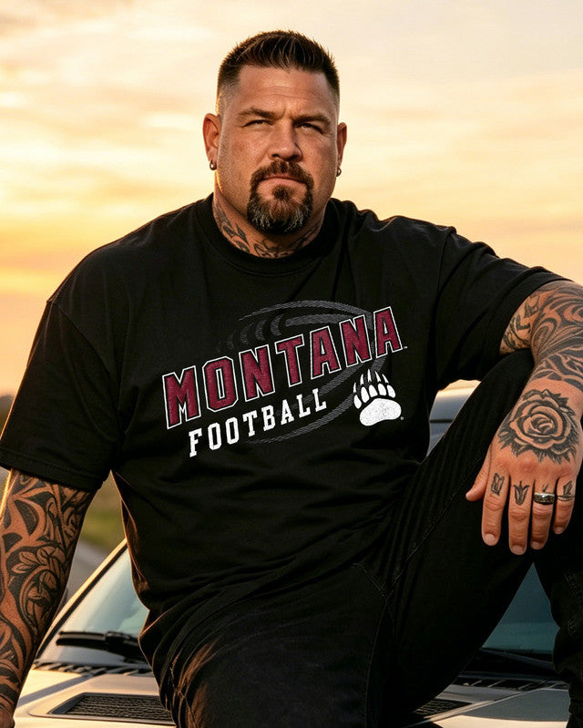 Montana Griz Men's Plus Size Short Sleeve T-Shirt