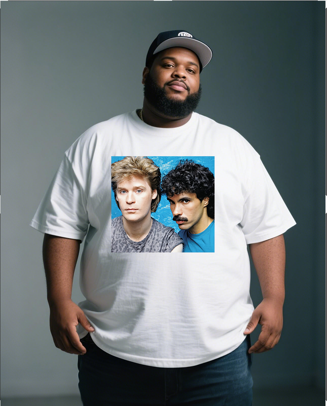 Characters Image Print Men's Plus Size Short Sleeve T-Shirt