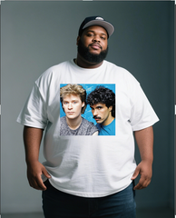 Characters Image Print Men's Plus Size Short Sleeve T-Shirt