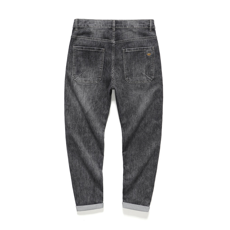 Jean décontracté en relief pour hommes de grande taille, pantalon en denim de printemps 