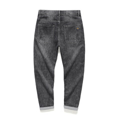 Jean décontracté en relief pour hommes de grande taille, pantalon en denim de printemps 