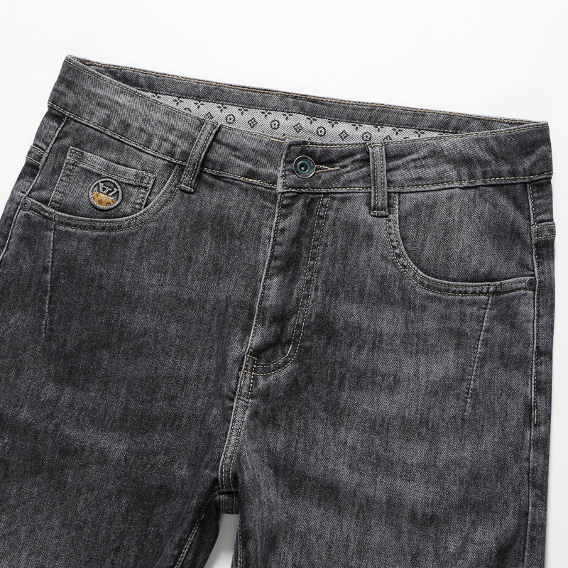 Jean décontracté en relief pour hommes de grande taille, pantalon en denim de printemps 
