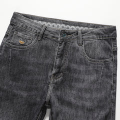 Jean décontracté en relief pour hommes de grande taille, pantalon en denim de printemps 