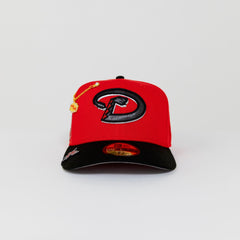 NEW ERA EXCLUSIVE LAVA RED/ BLACK ARIZONA DIAMONDBACKS W/ 1998 INAUGURAL SEASON SIDE PATCH