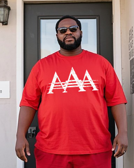 AAA - Lucha Libre Grunge Men's Plus Size T-Shirt & Shorts Suit