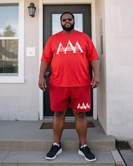 AAA - Lucha Libre Grunge Men's Plus Size T-Shirt & Shorts Suit