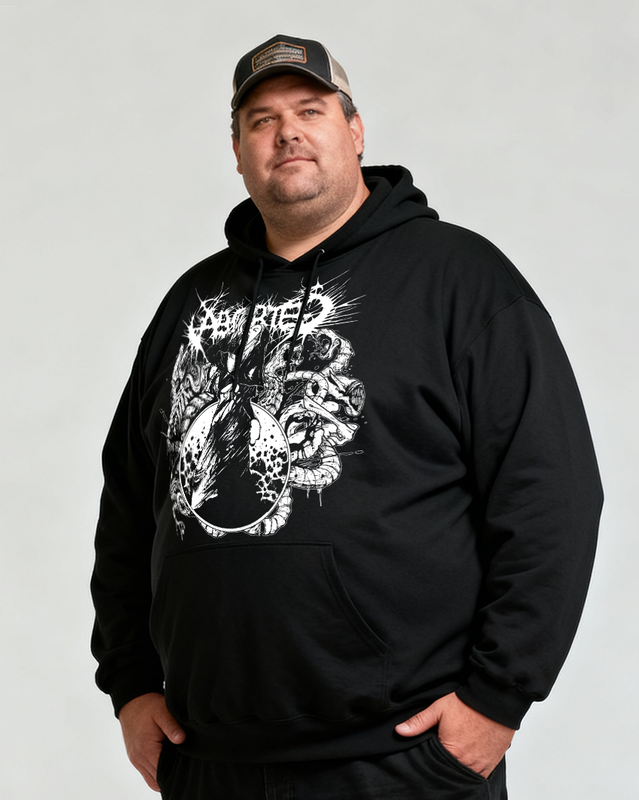 ABORTED Men's Cotton Big & Tall Hoodie
