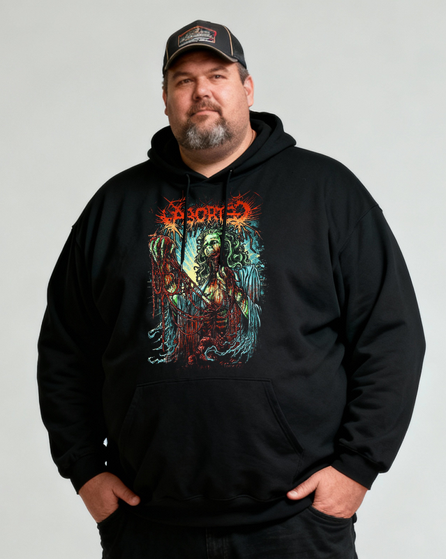 ABORTED Men's Cotton Big & Tall Hoodie