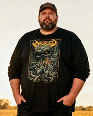 ABORTED Men's Big & Tall Long Sleeve Cotton T-Shirt