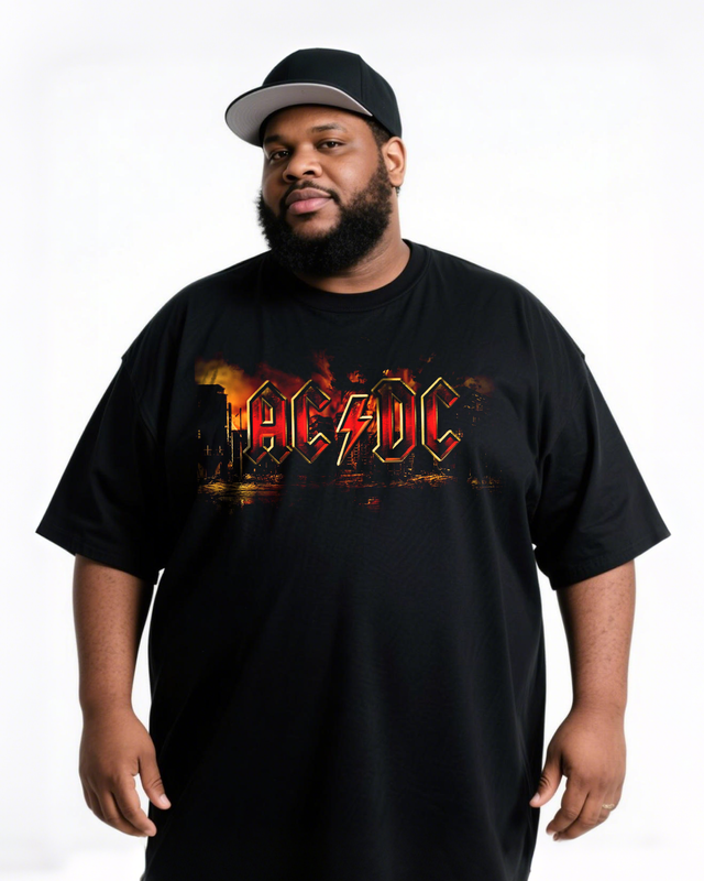 AC/DC Men's Plus Size Short Sleeve T-Shirt