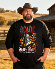 ACDC Men's Big & Tall Long Sleeve Cotton T-Shirt