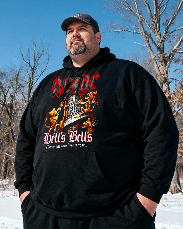 ACDC Men's Cotton Big & Tall Hoodie