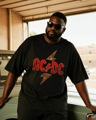 AC/DC Men's Plus Size T-Shirt & Shorts Suit