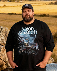 AMON AMART Men's Big & Tall Long Sleeve Cotton T-Shirt