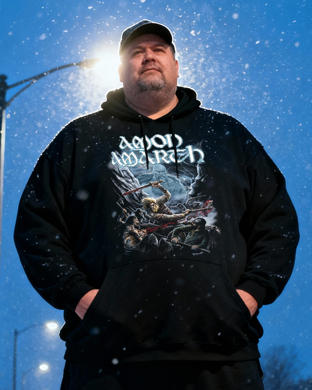 AMON AMART Men's Cotton Big & Tall Hoodie