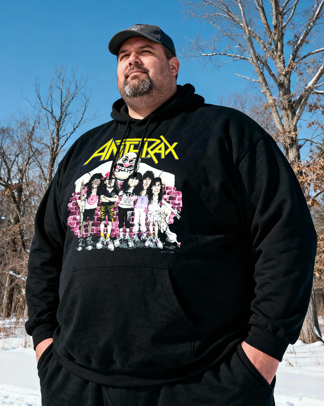 ANTHRAX Men's Cotton Big & Tall Hoodie