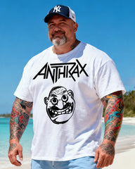 ANTHRAX Men's Music Big & Tall 100% Cotton T-Shirt