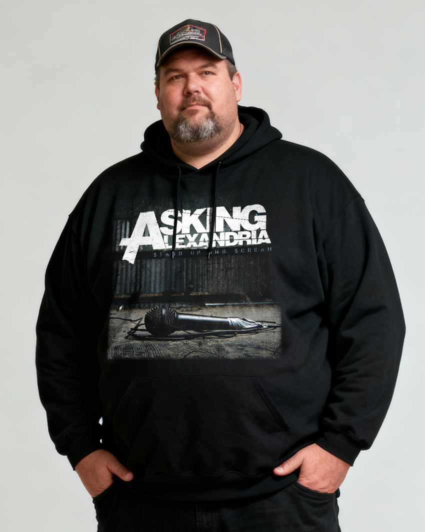 ASKING ALEXANDRIA Men's Cotton Big & Tall Hoodie