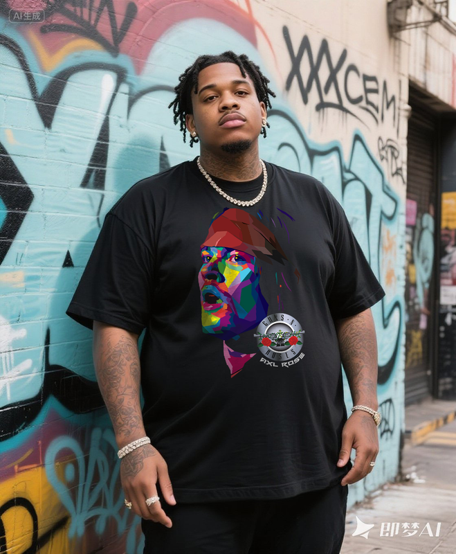 AXL ROSE GNR Men's Cotton Big & Tall T-shirt