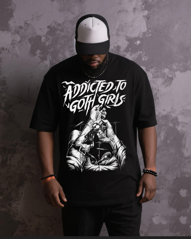Addicted To Goth Girls Men's Big & Tall Short Sleeve T-Shirt