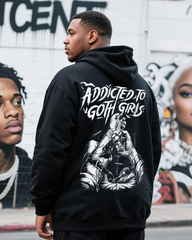 Addicted To Goth Girls Men's Big & Tall Hoodie