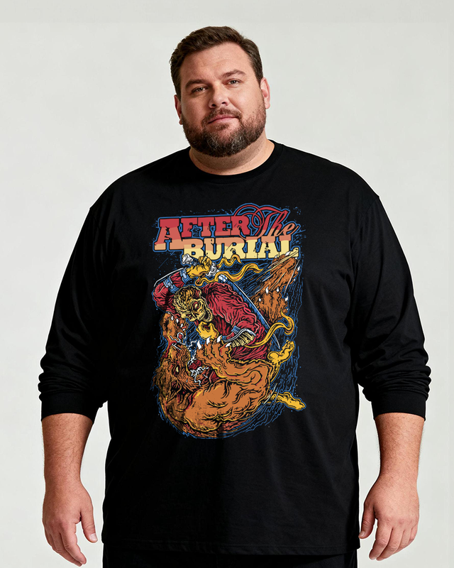 After the Burial Men's Big & Tall Long Sleeve Cotton T-Shirt