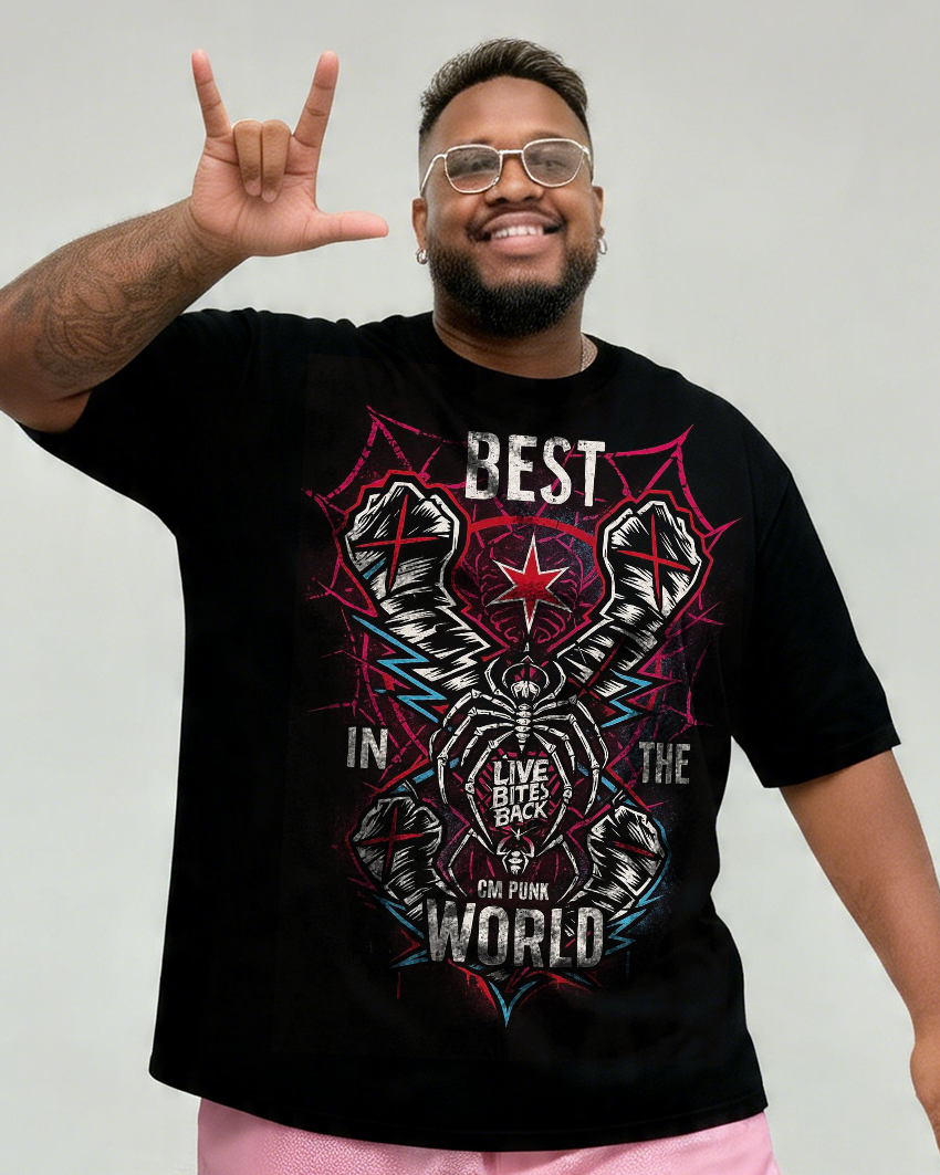 Men's Cm Punk Big & Tall Short Sleeve T-Shirt