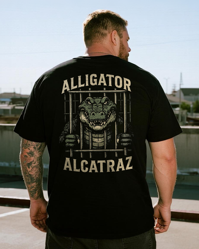 Men's Alligator Alcatra Big & Tall 100% Cotton T-Shirt