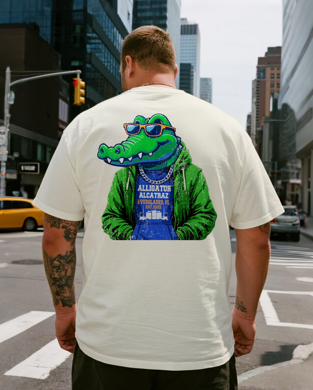 Men's Alligator Alcatra Big & Tall 100% Cotton T-Shirt