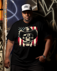American Badass Skull Men's Cotton Big & Tall T-shirt