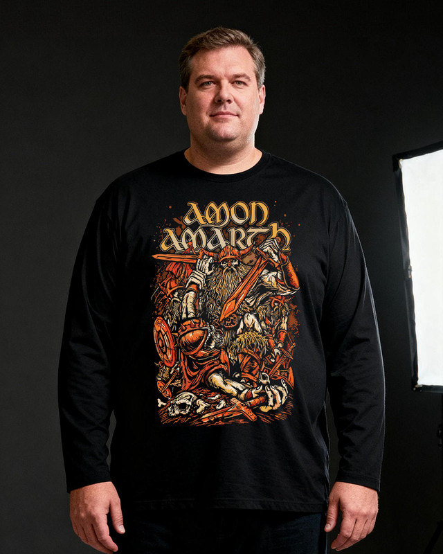 Amon Amarth Men's Big & Tall Long Sleeve Cotton T-Shirt