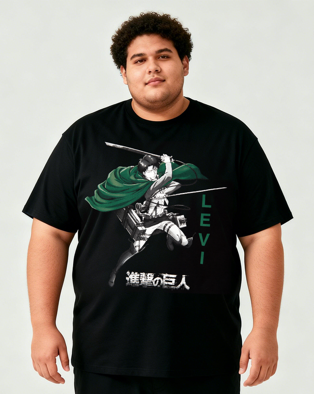 Attack on Titan Levi Ackerman Tonal ODM Gear Men's Big & Tall Cotton T-shirt