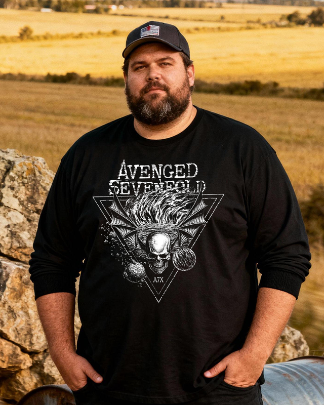 Avenged Sevenfold Men's Big & Tall Long Sleeve Cotton T-Shirt