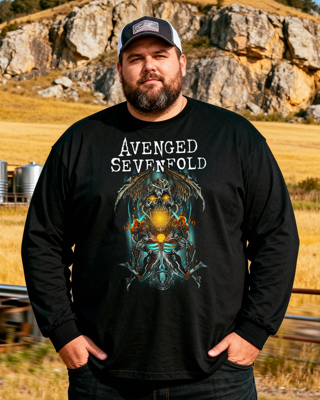 Avenged Sevenfold Men's Big & Tall Long Sleeve Cotton T-Shirt