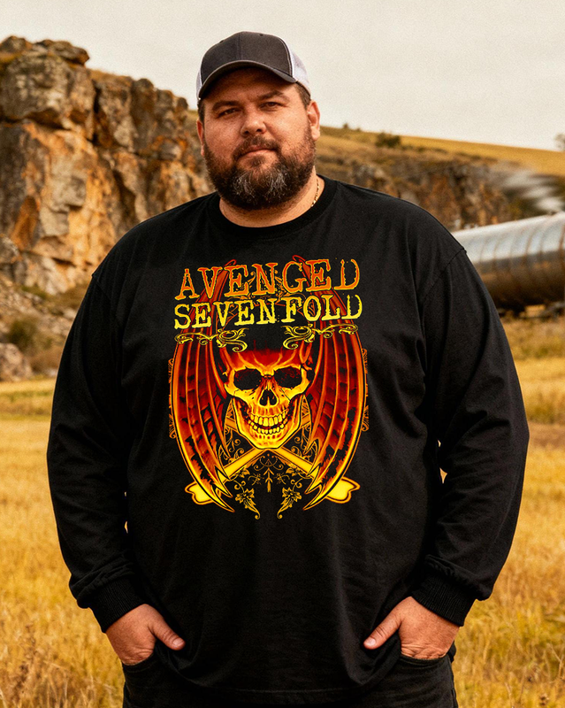 Avenged Sevenfold Men's Big & Tall Long Sleeve Cotton T-Shirt