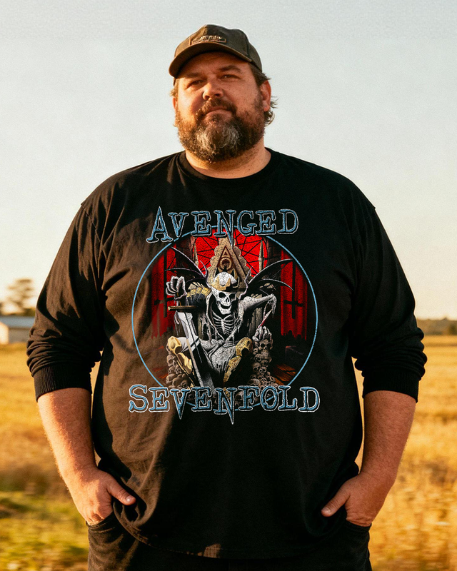 Avenged Sevenfold Men's Big & Tall Long Sleeve Cotton T-Shirt