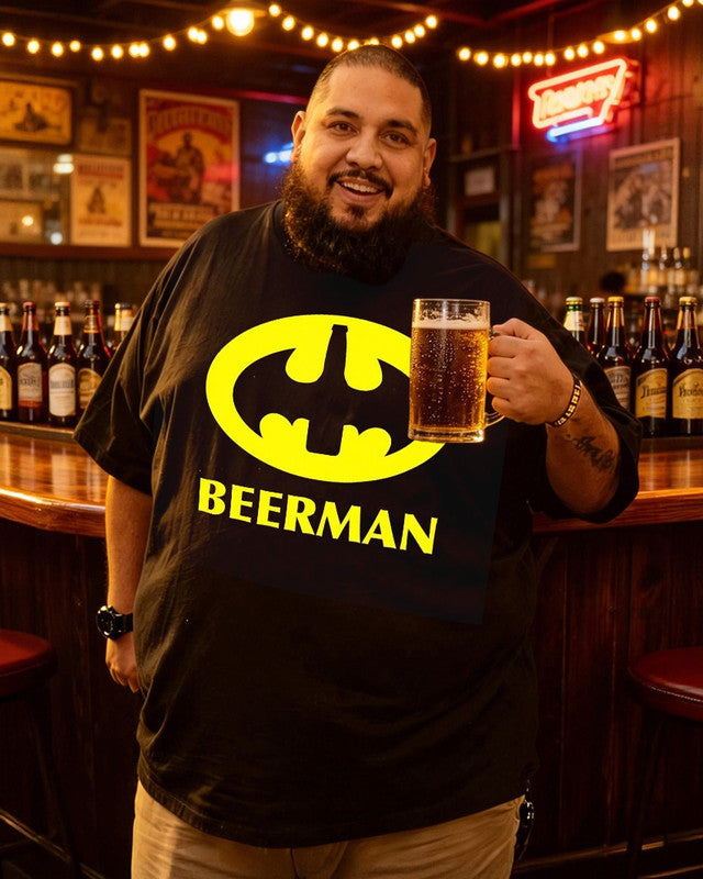 BEERMAN Men's Plus Size Short Sleeve T-Shirt