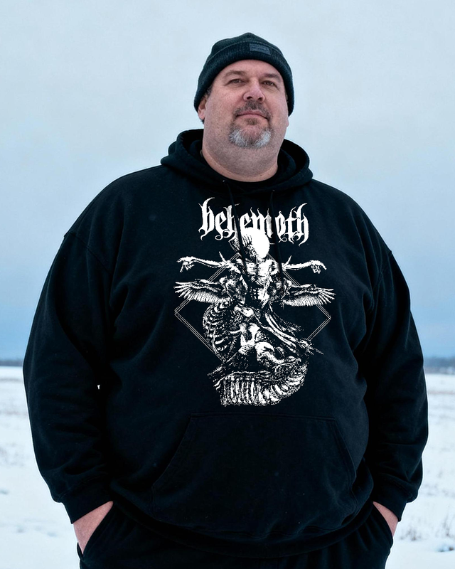 BEHEMOTH  Men's Cotton Big & Tall Hoodie