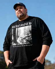BEHEMOTH Men's Big & Tall Long Sleeve Cotton T-Shirt