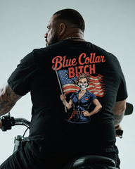 BLUE COLLAR BITCH Men's Big & Tall 100% Cotton T-Shirt