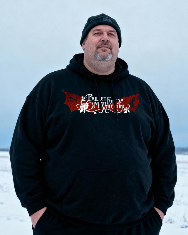 BULLET FOR MY VALENTINE Men's Cotton Big & Tall Hoodie