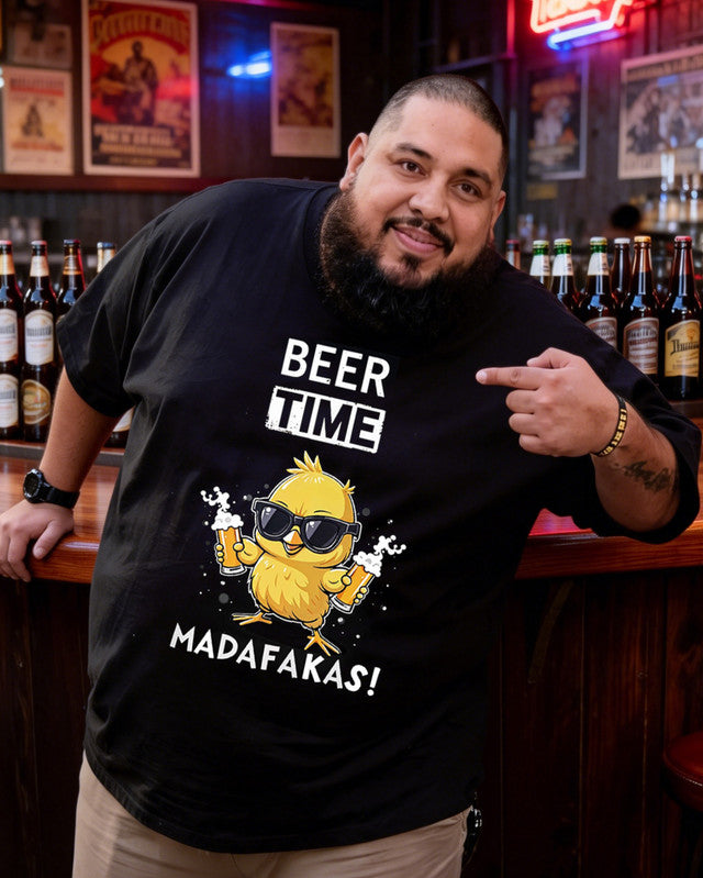 Beer Time Men's Plus Size Short Sleeve T-Shirt