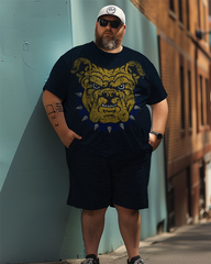 Ensemble de t-shirt grande taille pour homme avec grand logo de l'Université North Carolina A&amp;T, costume de style sportif pour homme 