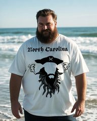 Black Beard Men's Plus Size Short Sleeve T-Shirt